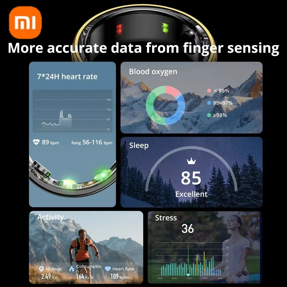 XIAOMI Smart Ring: Health Monitoring, Sleep & Sports Tracker, Waterproof Design